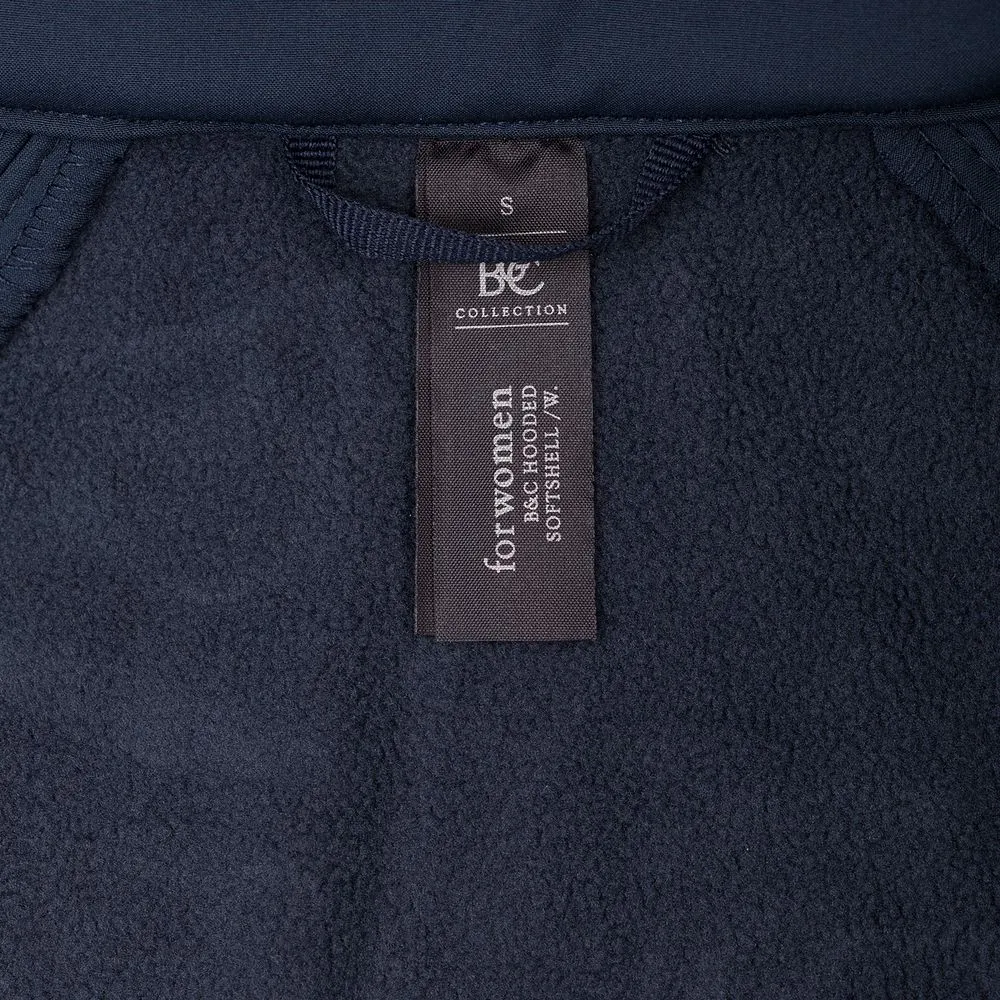 Куртка женская Hooded Softshell темно-синяя, размер XL заказать онлайн с вашим дизайном на заказ в Москве и области