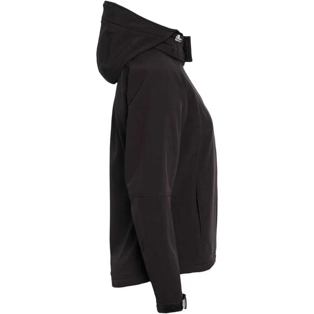 Куртка женская Hooded Softshell черная, размер L заказать онлайн с вашим дизайном на заказ в Москве и области