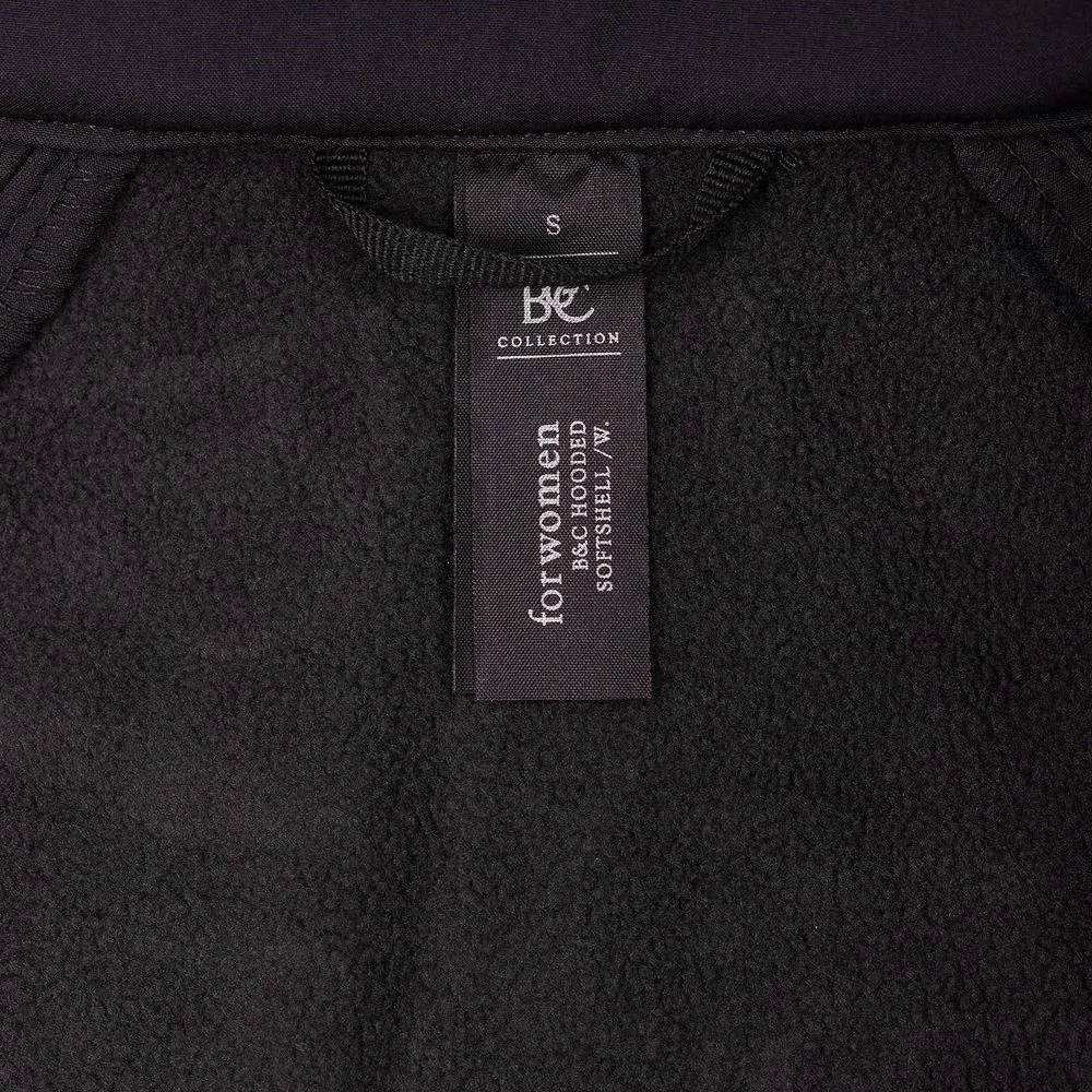 Куртка женская Hooded Softshell черная, размер L заказать онлайн с вашим дизайном на заказ в Москве и области