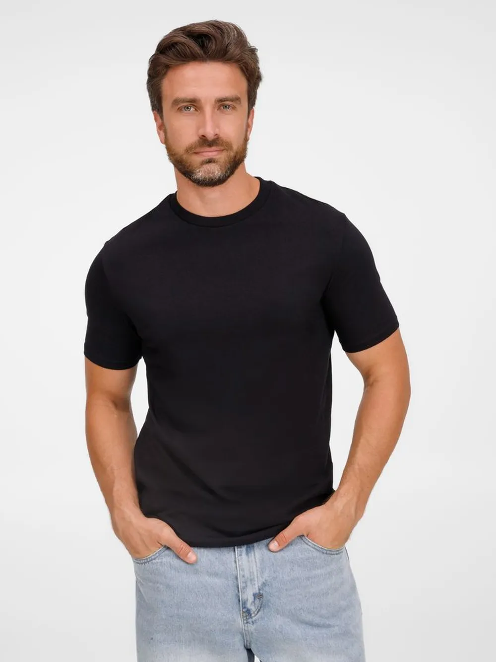 Футболка унисекс T-Bolka 180, черная, размер S заказать онлайн с вашим дизайном на заказ в Москве и области