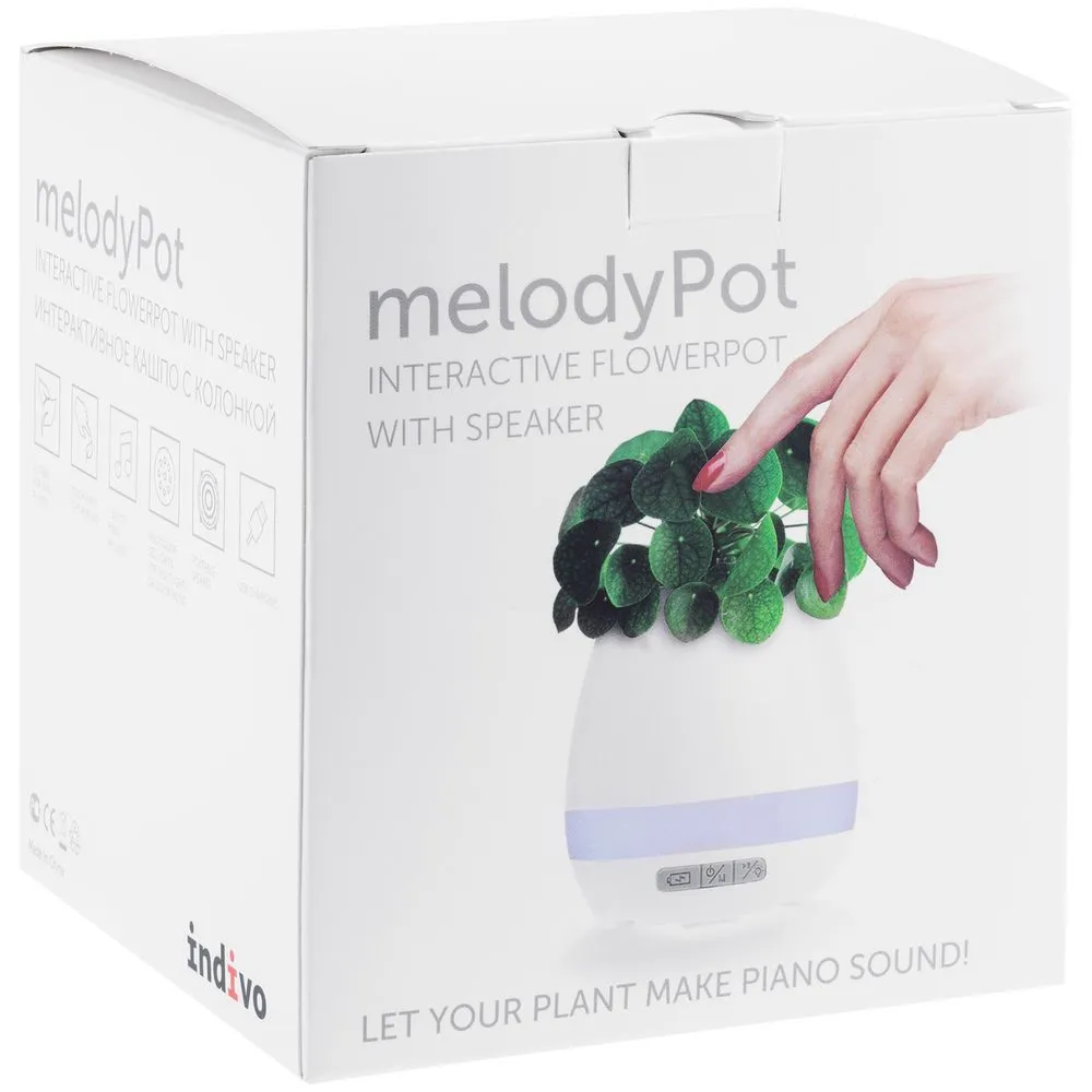 Беспроводная колонка melodyPot, белая заказать онлайн с вашим дизайном на заказ в Москве и области