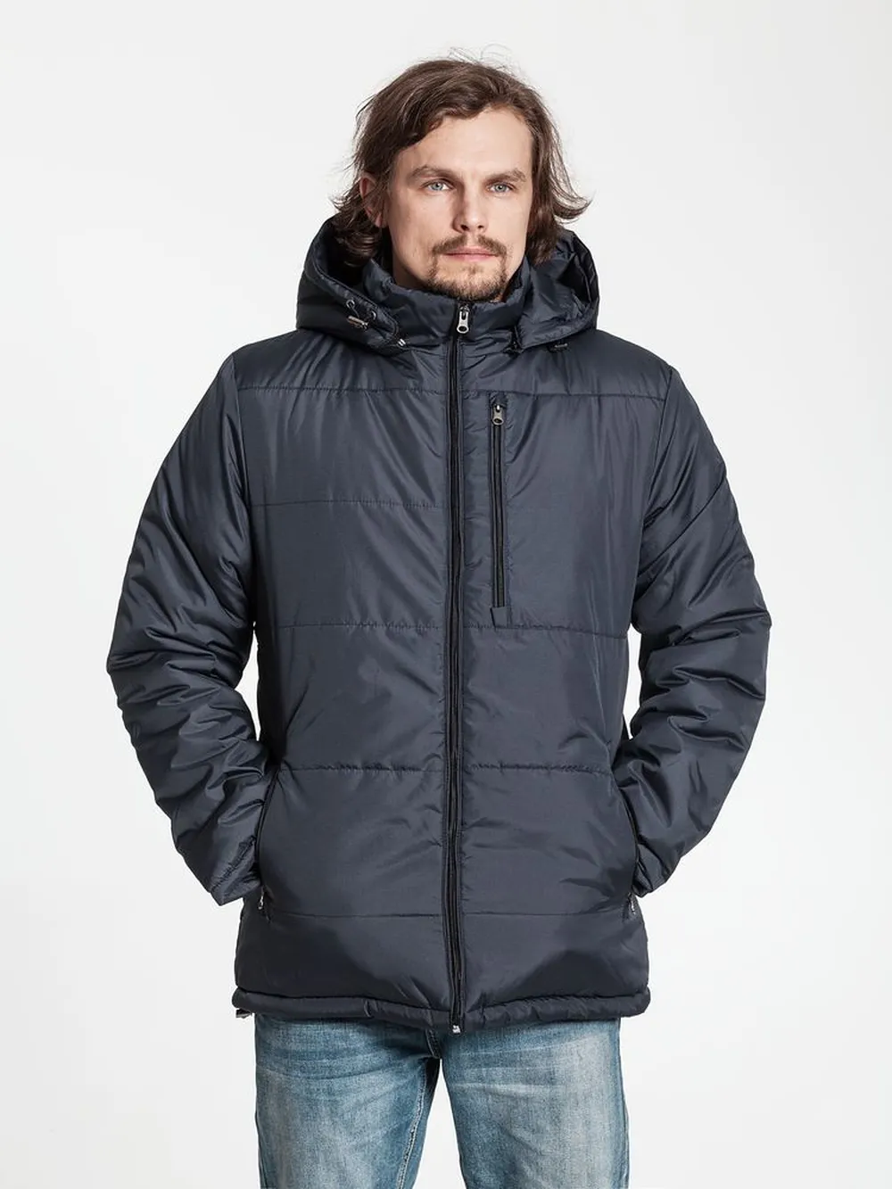 Куртка Unit Tulun, темно-синяя, размер S заказать онлайн с вашим дизайном на заказ в Москве и области