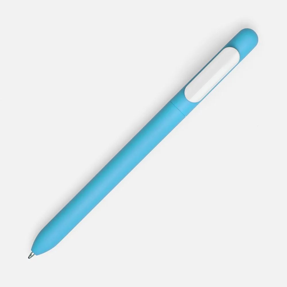 Ручка шариковая Swiper Soft Touch, голубая с белым заказать онлайн с вашим дизайном на заказ в Москве и области