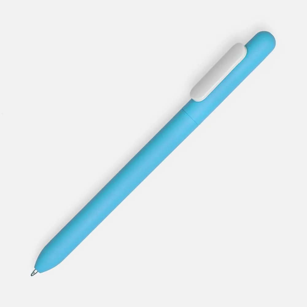 Ручка шариковая Swiper Soft Touch, голубая с белым заказать онлайн с вашим дизайном на заказ в Москве и области