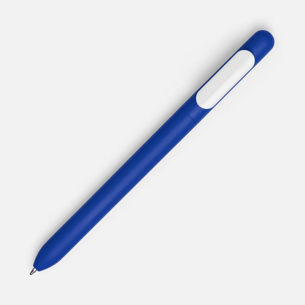 Ручка шариковая Swiper Soft Touch, синяя с белым заказать онлайн с вашим дизайном на заказ в Москве и области