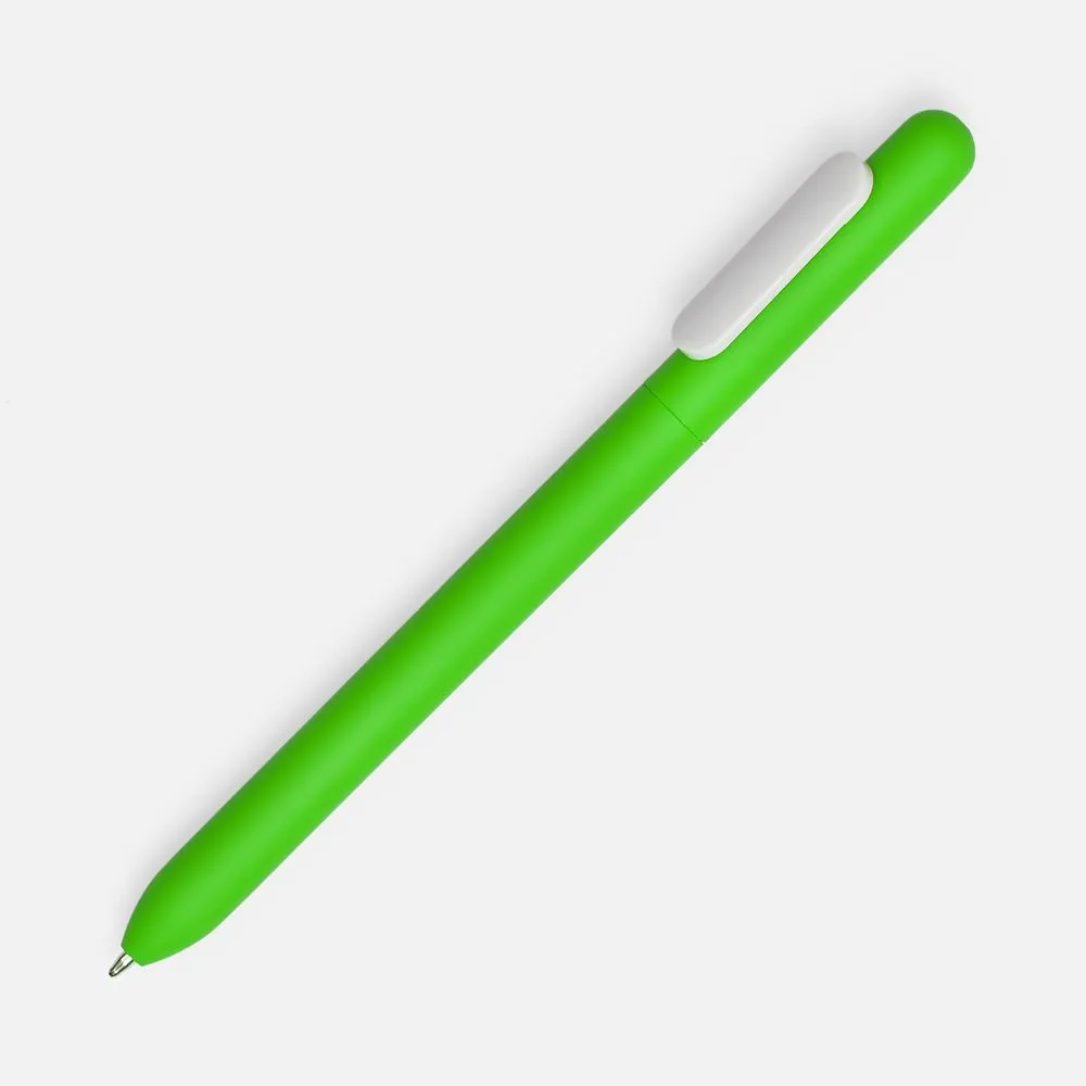 Ручка шариковая Swiper Soft Touch, зеленая с белым заказать онлайн с вашим дизайном на заказ в Москве и области