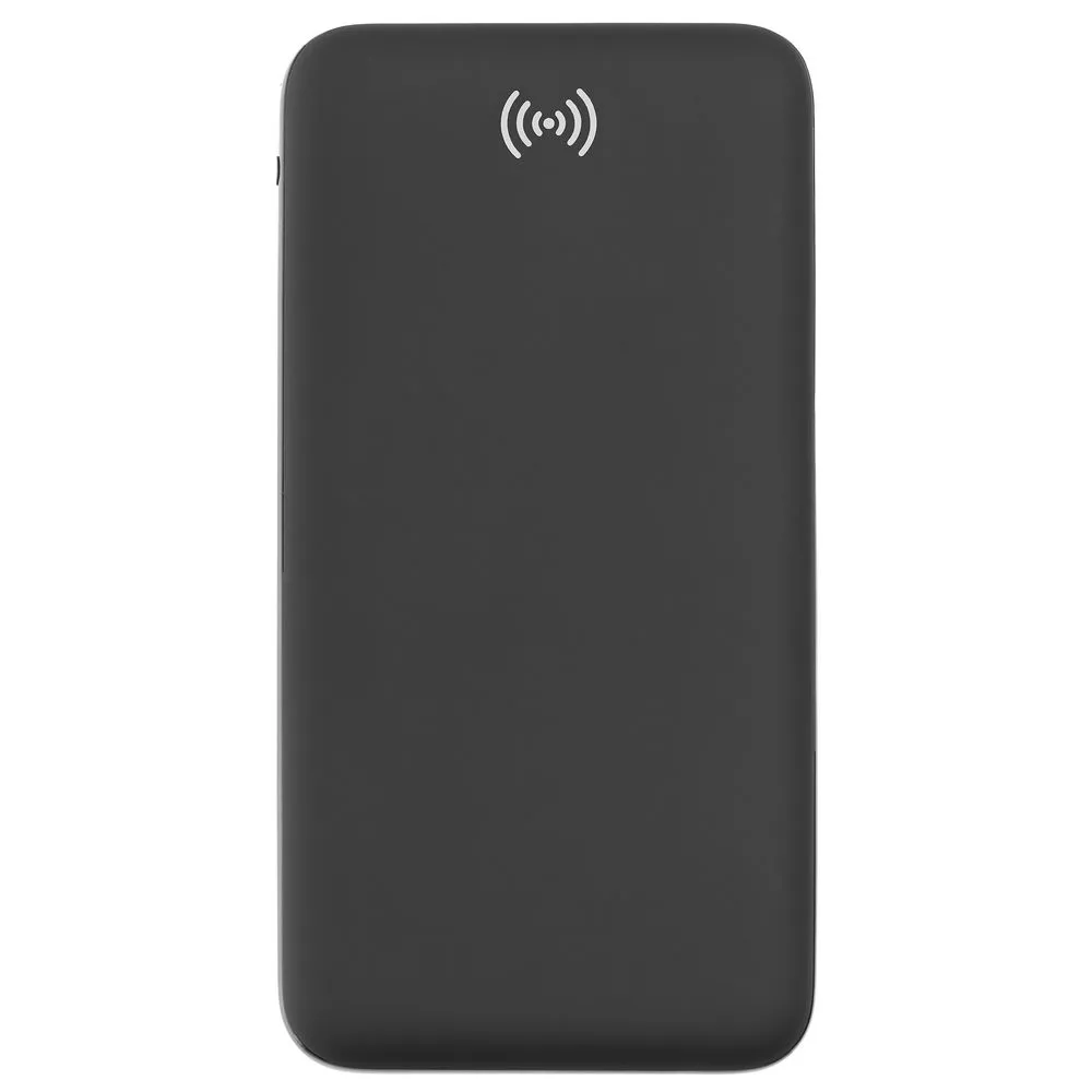Аккумулятор Quick Charge Wireless 10000 мАч, черный заказать онлайн с вашим дизайном на заказ в Москве и области