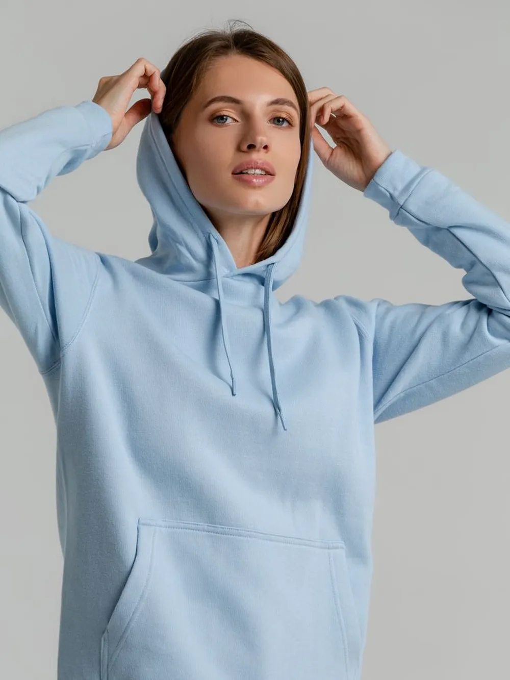 Толстовка с капюшоном Snake II голубая заказать онлайн с вашим дизайном на заказ в Москве и области