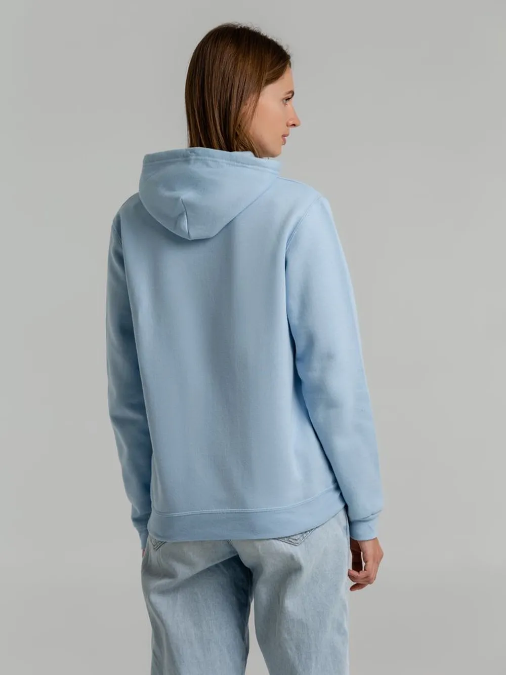 Толстовка с капюшоном Snake II голубая заказать онлайн с вашим дизайном на заказ в Москве и области