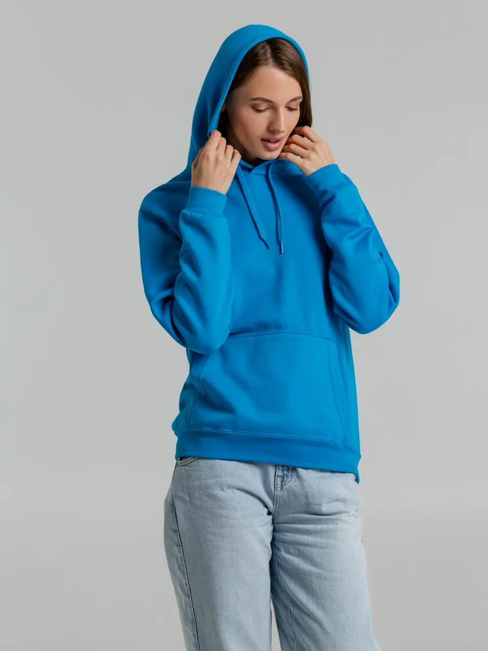 Толстовка с капюшоном Snake II бирюзовая, размер L заказать онлайн с вашим дизайном на заказ в Москве и области