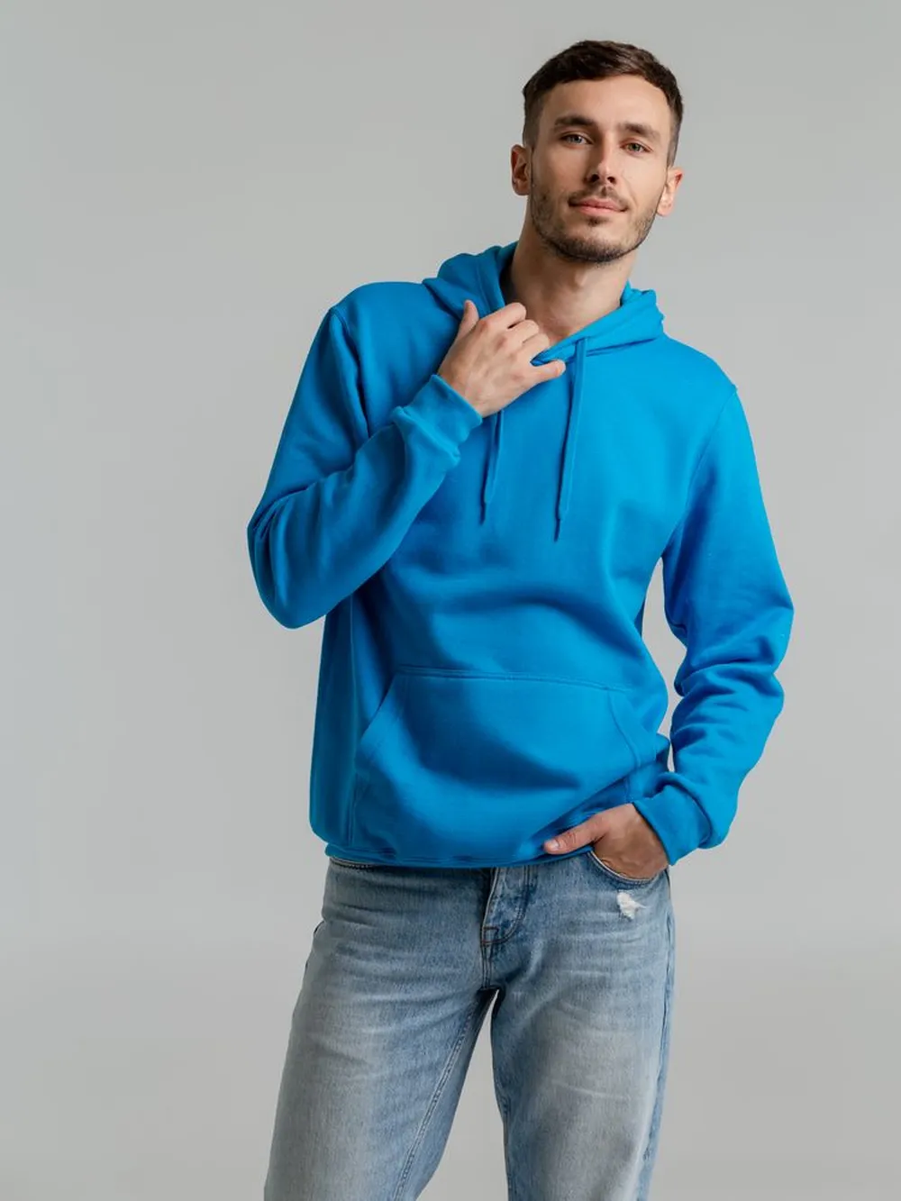 Толстовка с капюшоном Snake II бирюзовая, размер L заказать онлайн с вашим дизайном на заказ в Москве и области