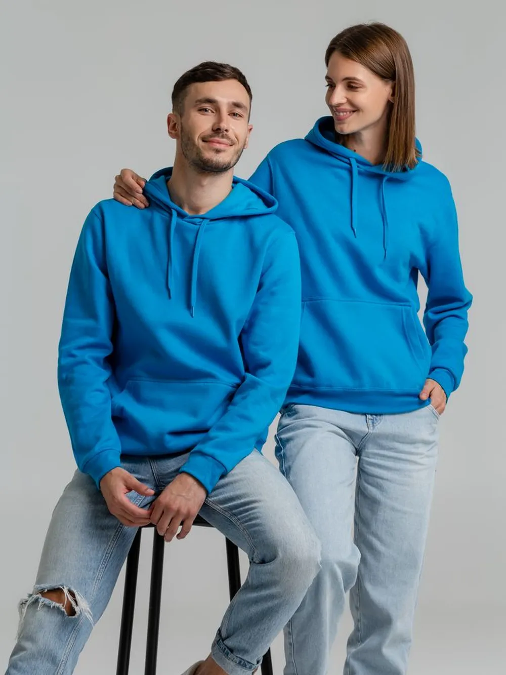 Толстовка с капюшоном Snake II бирюзовая, размер L заказать онлайн с вашим дизайном на заказ в Москве и области