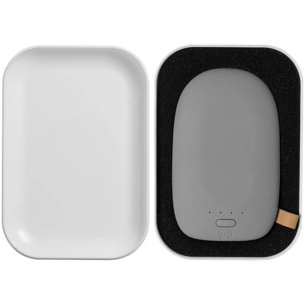 Аккумулятор с беспроводной зарядкой Pebble Wireless 9000 мАч, серый заказать онлайн с вашим дизайном на заказ в Москве и области