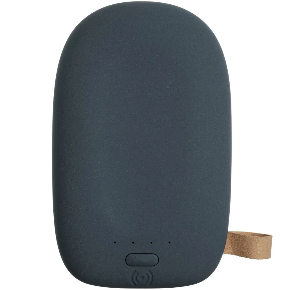 Аккумулятор с беспроводной зарядкой Pebble Wireless 9000 мАч, серо-синий заказать онлайн с вашим дизайном на заказ в Москве и области