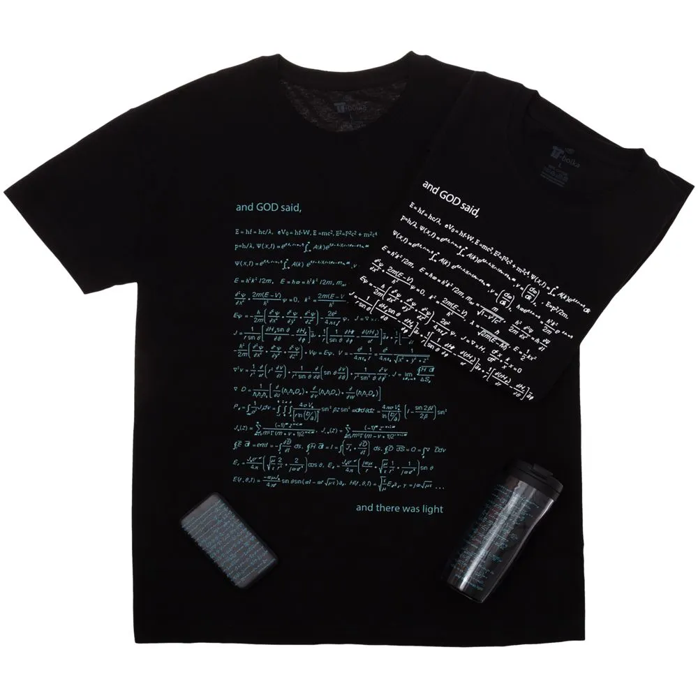 Футболка мужская «Да будет свет», со светящимся принтом, размер M заказать онлайн с вашим дизайном на заказ в Москве и области