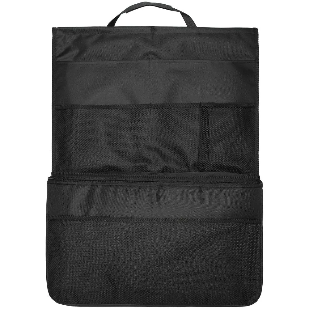 Органайзер с термоотделением на спинку сиденья Cool Rider, черный заказать онлайн с вашим дизайном на заказ в Москве и области