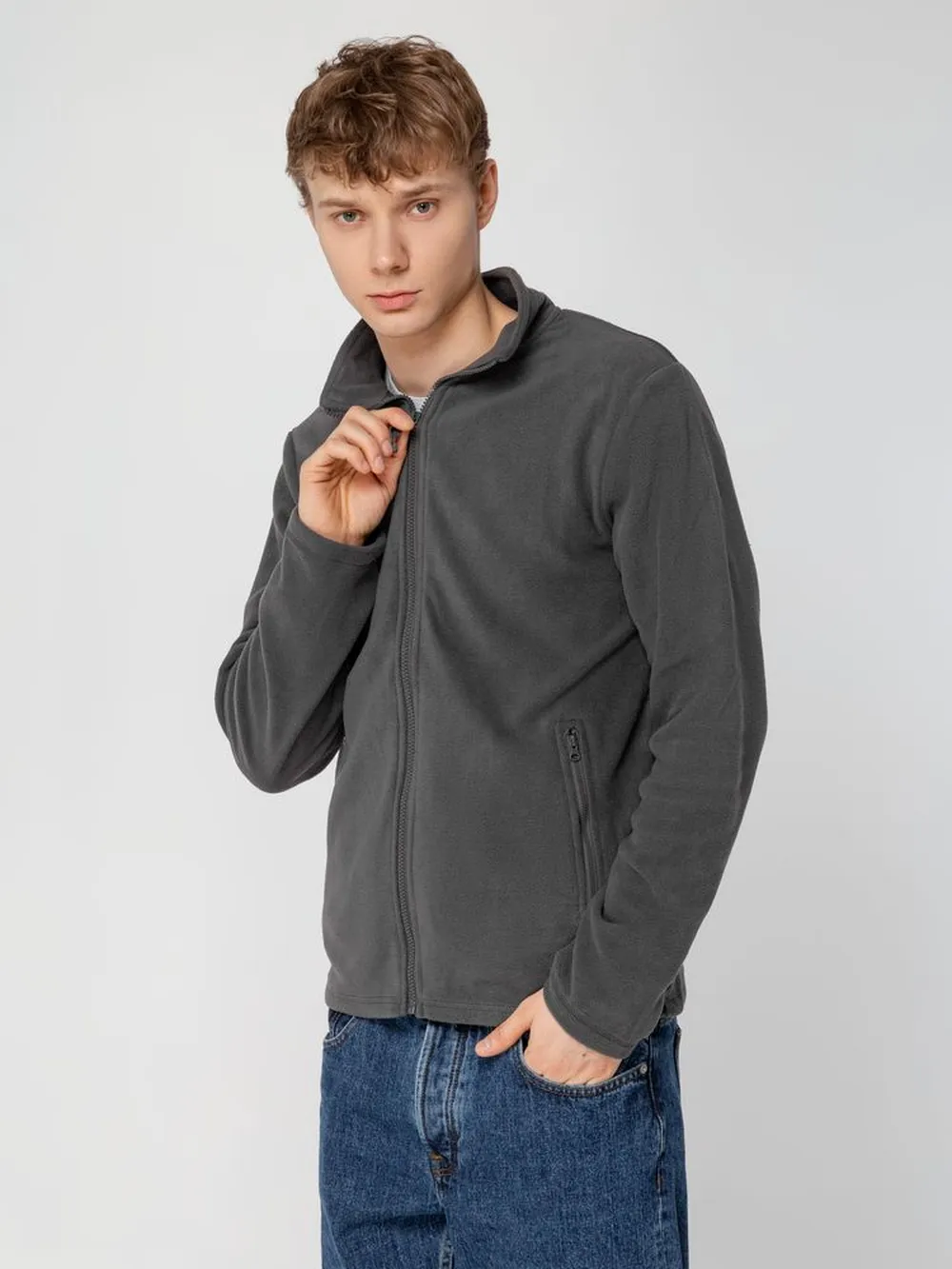 Куртка мужская Norman Men, серая, размер 4XL заказать онлайн с вашим дизайном на заказ в Москве и области