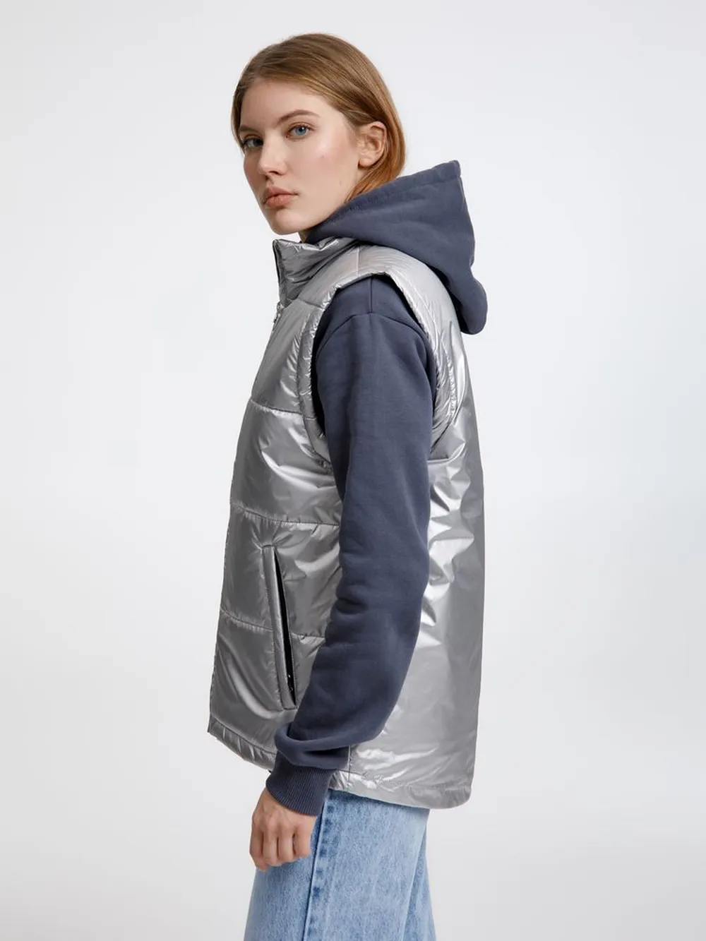 Жилет Kama, серебристый заказать онлайн с вашим дизайном на заказ в Москве и области