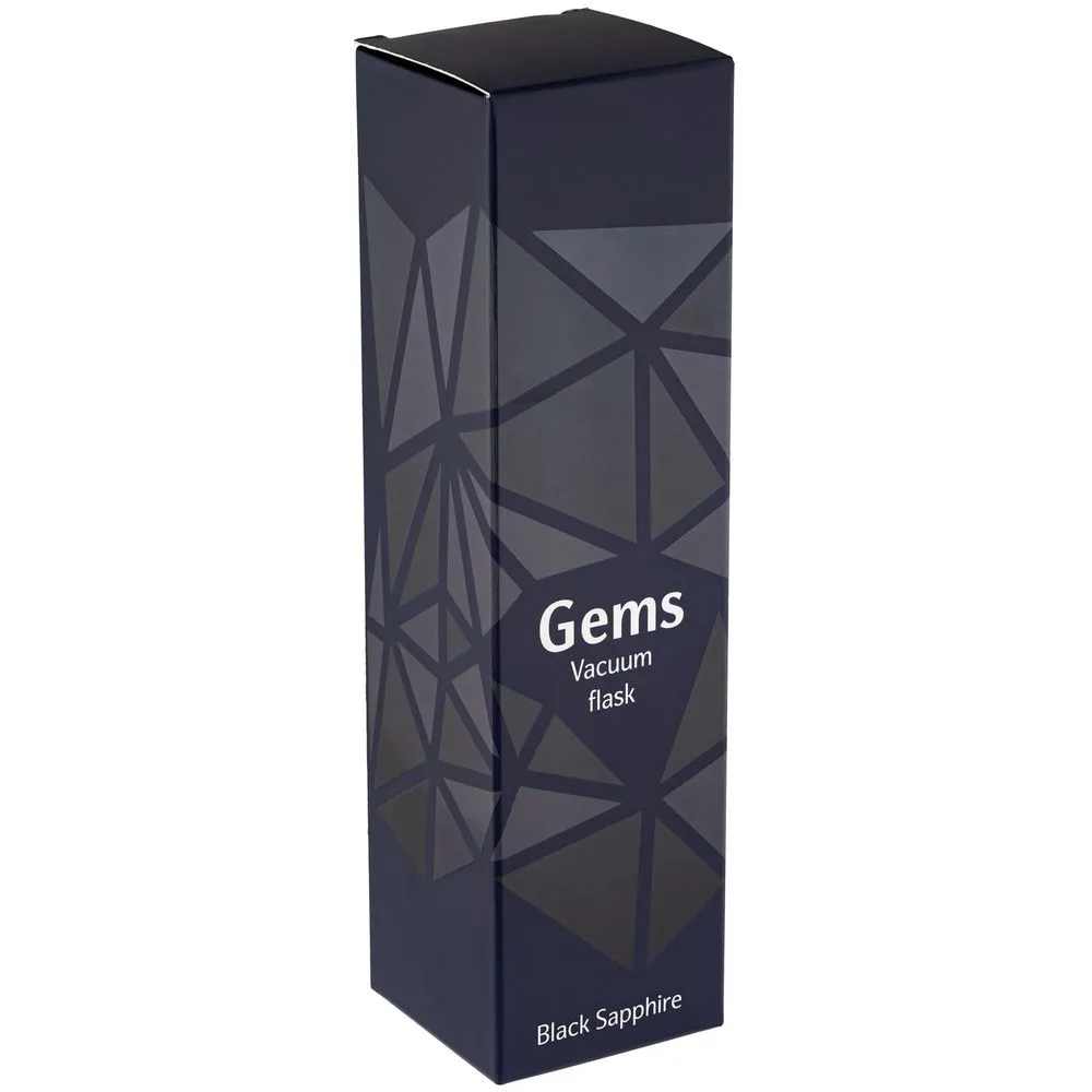 Термос Gems Black Sapphire, сапфир (синий) заказать онлайн с вашим дизайном на заказ в Москве и области