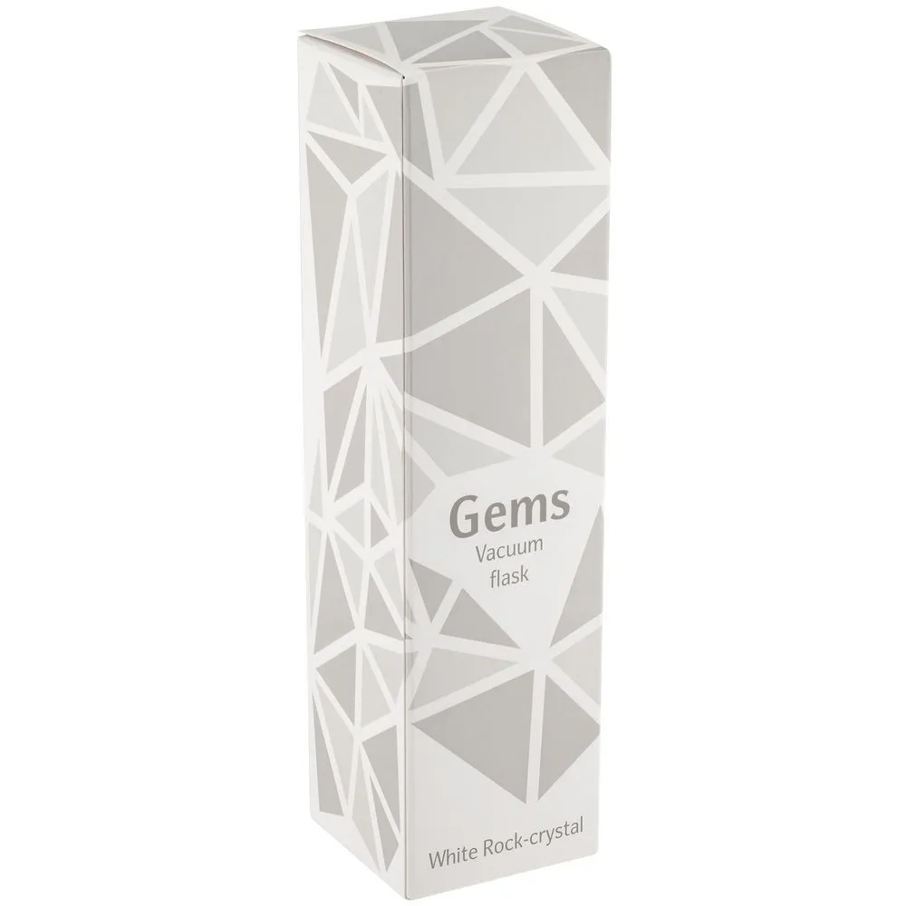 Термос Gems White Rock Сrystal, белый горный хрусталь заказать онлайн с вашим дизайном на заказ в Москве и области