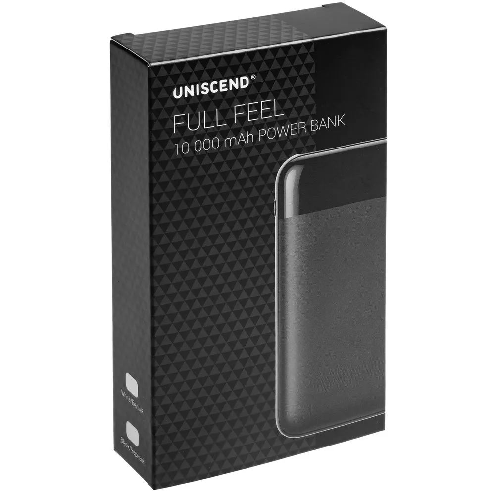 Внешний аккумулятор Uniscend Full Feel 10000 мАч с индикатором, белый заказать онлайн с вашим дизайном на заказ в Москве и области