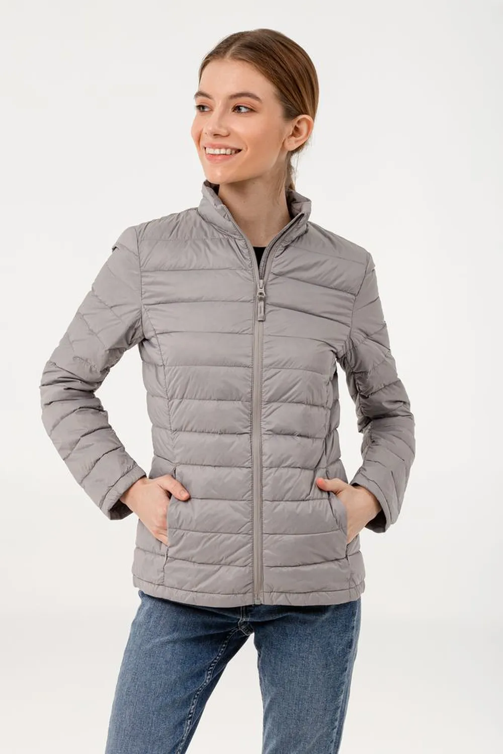 Куртка женская Wilson Women серая, размер M заказать онлайн с вашим дизайном на заказ в Москве и области