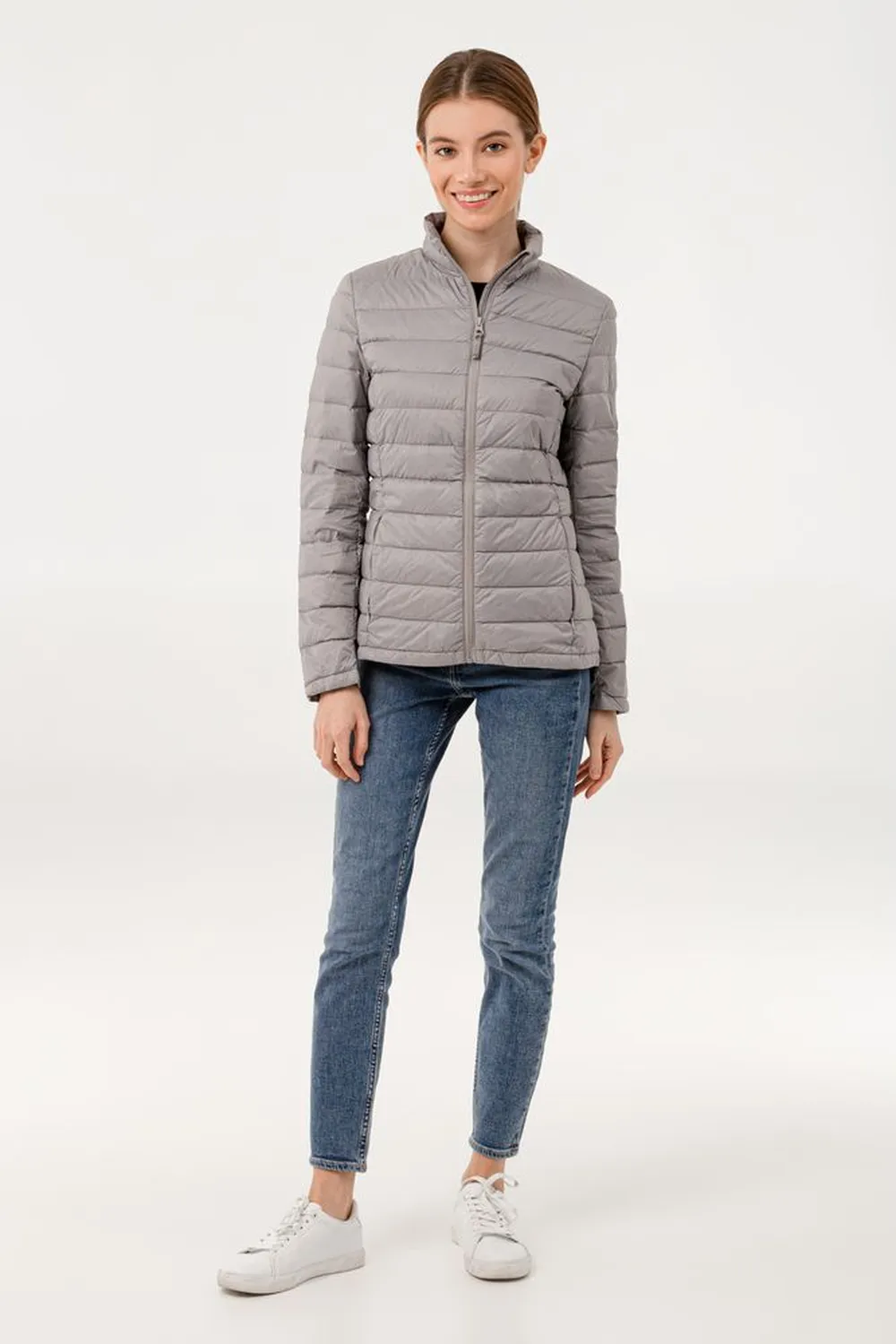 Куртка женская Wilson Women серая, размер M заказать онлайн с вашим дизайном на заказ в Москве и области