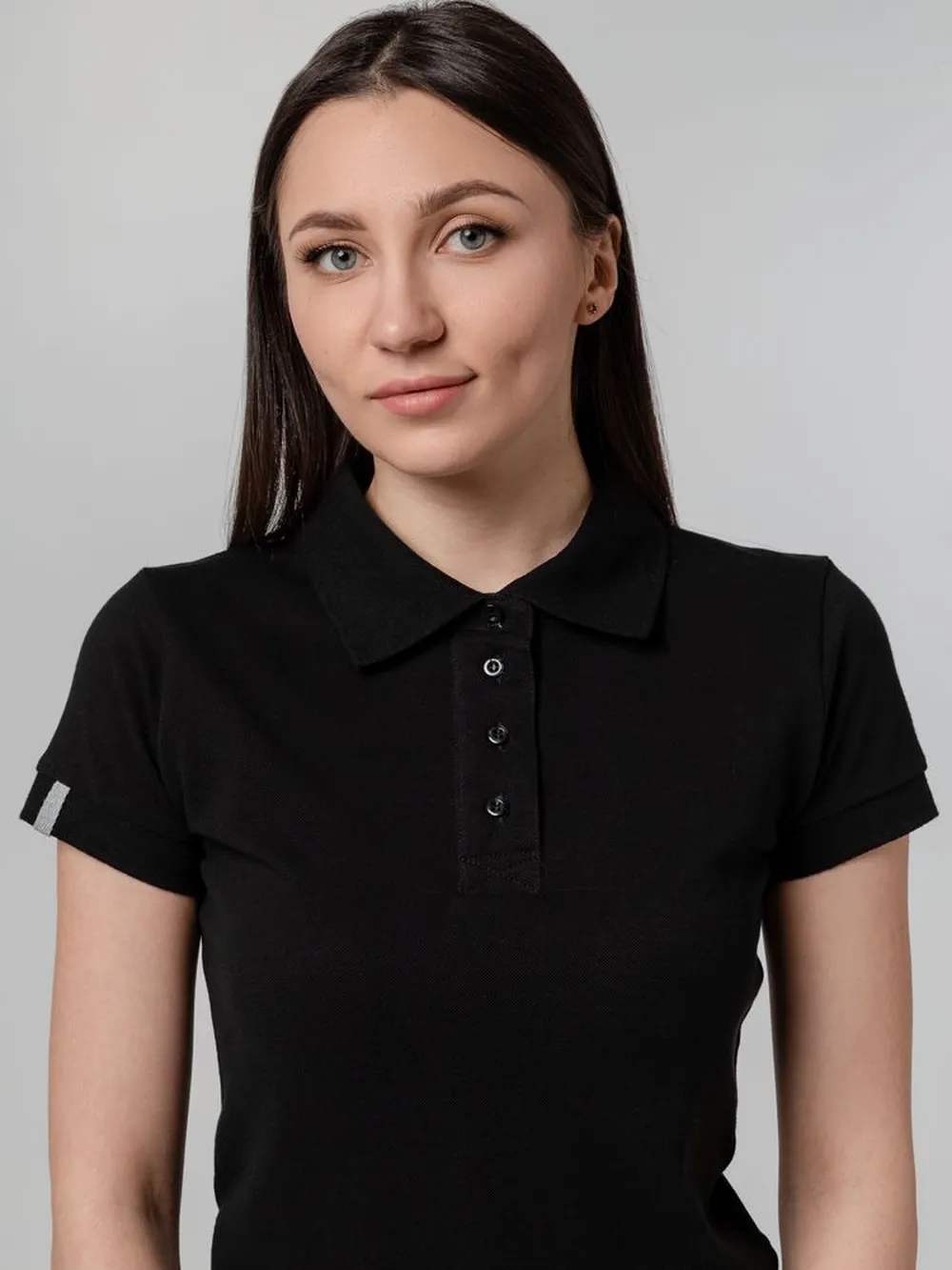 Рубашка поло женская Virma Premium Lady, черная, размер XXL заказать онлайн с вашим дизайном на заказ в Москве и области