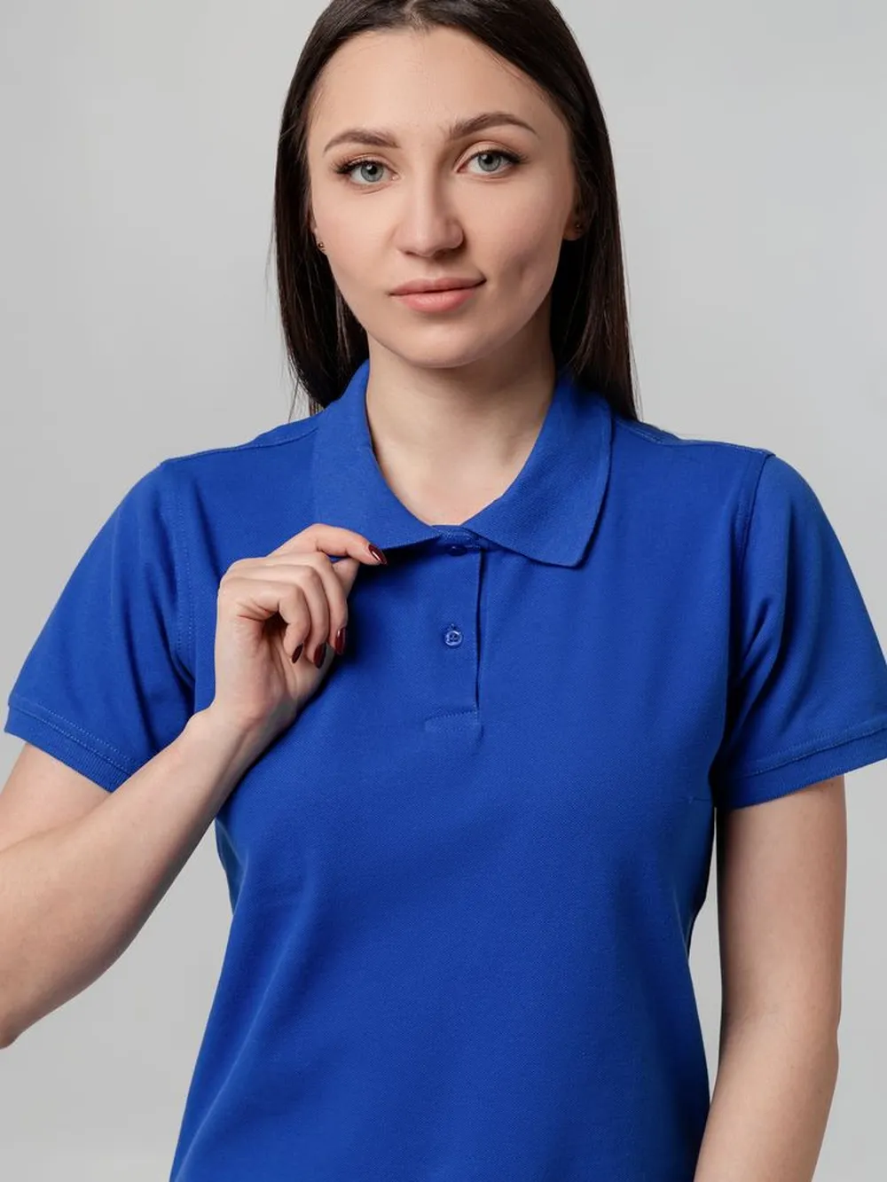 Рубашка поло женская Virma Stretch Lady, ярко-синяя, размер S заказать онлайн с вашим дизайном на заказ в Москве и области