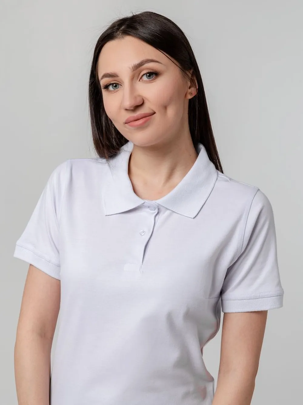 Рубашка поло женская Virma Stretch Lady, белая, размер XXL заказать онлайн с вашим дизайном на заказ в Москве и области