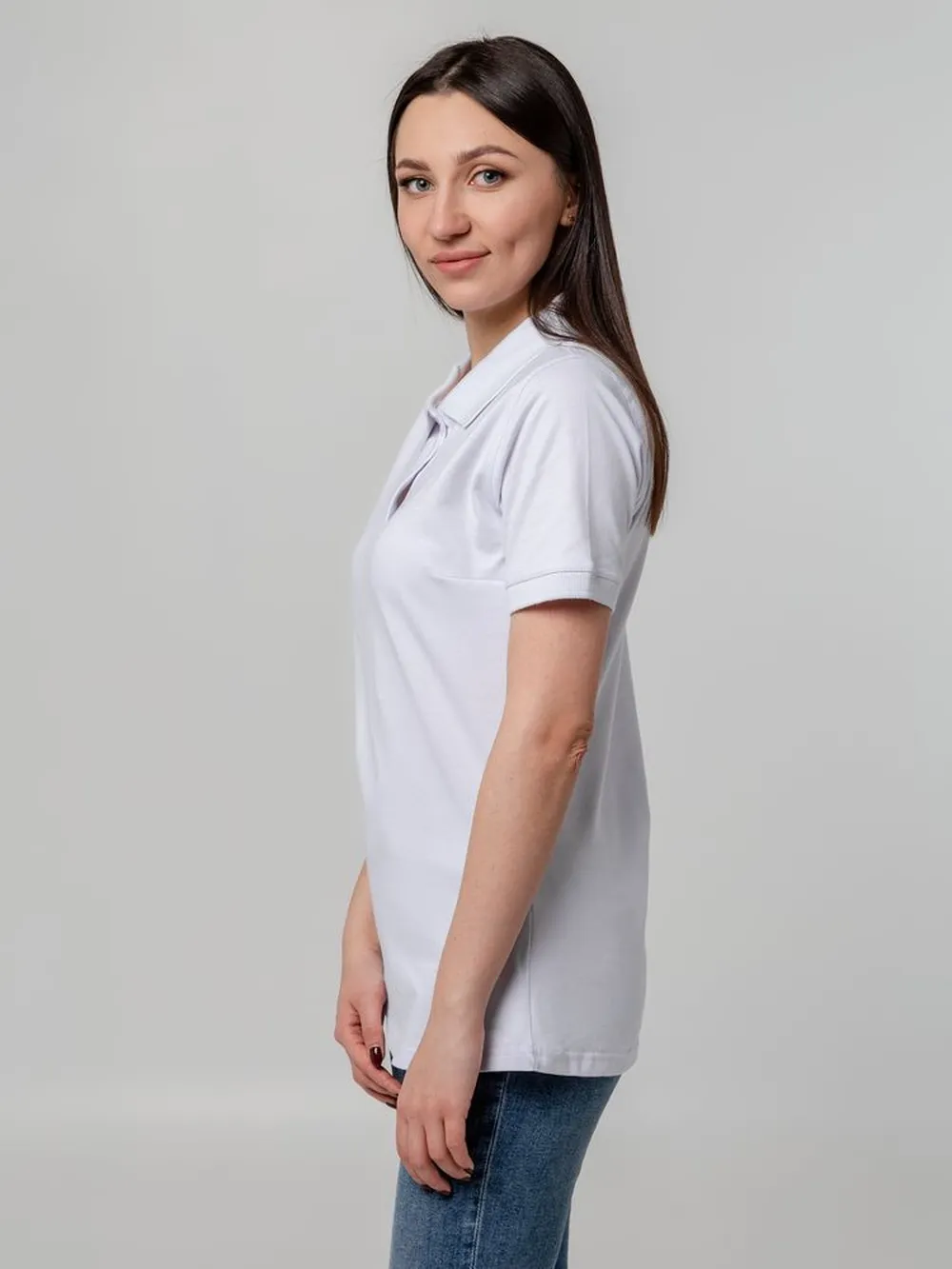 Рубашка поло женская Virma Stretch Lady, белая, размер XXL заказать онлайн с вашим дизайном на заказ в Москве и области