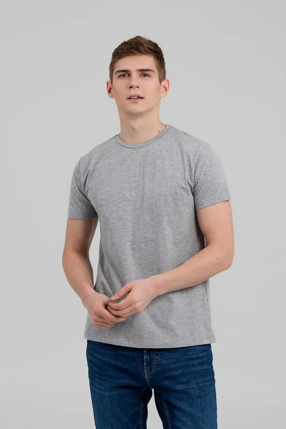 Футболка T-bolka 160 Original серый меланж, размер L заказать онлайн с вашим дизайном на заказ в Москве и области