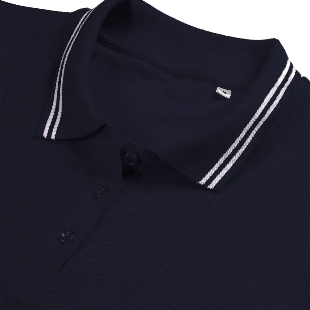 Рубашка поло женская Virma Stripes lady, темно-синяя, размер XL заказать онлайн с вашим дизайном на заказ в Москве и области