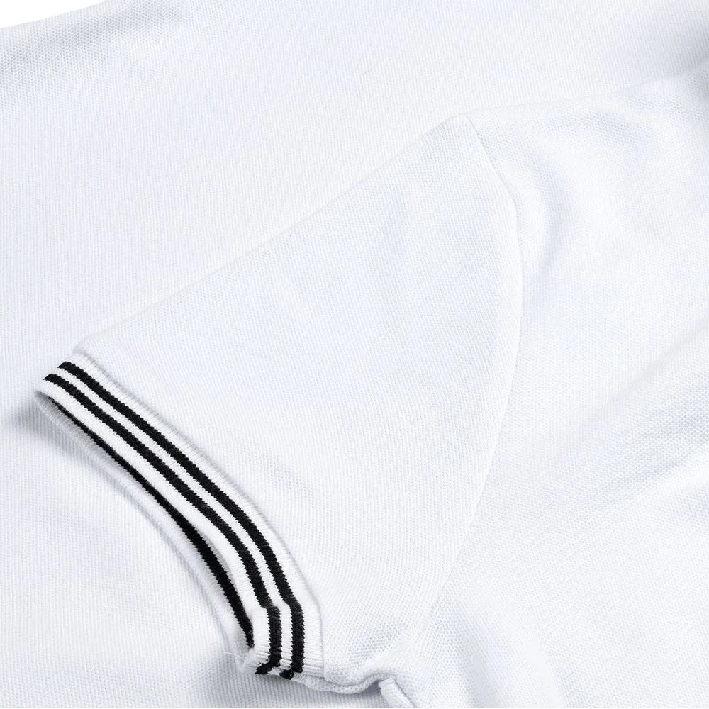 Рубашка поло женская Virma Stripes Lady, белая заказать онлайн с вашим дизайном на заказ в Москве и области