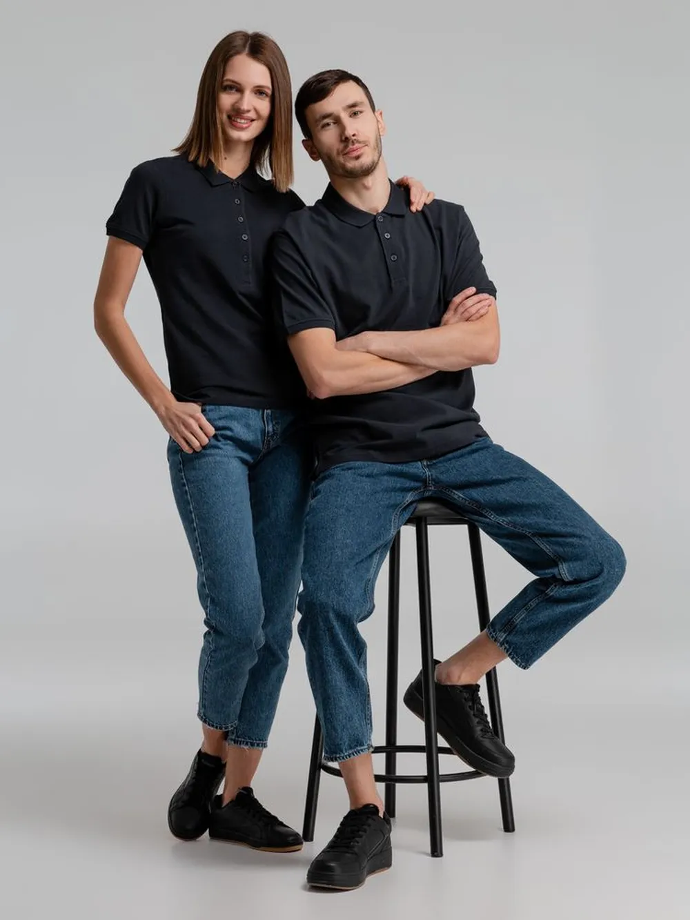 Рубашка поло мужская Neptune темно-синяя, размер S заказать онлайн с вашим дизайном на заказ в Москве и области