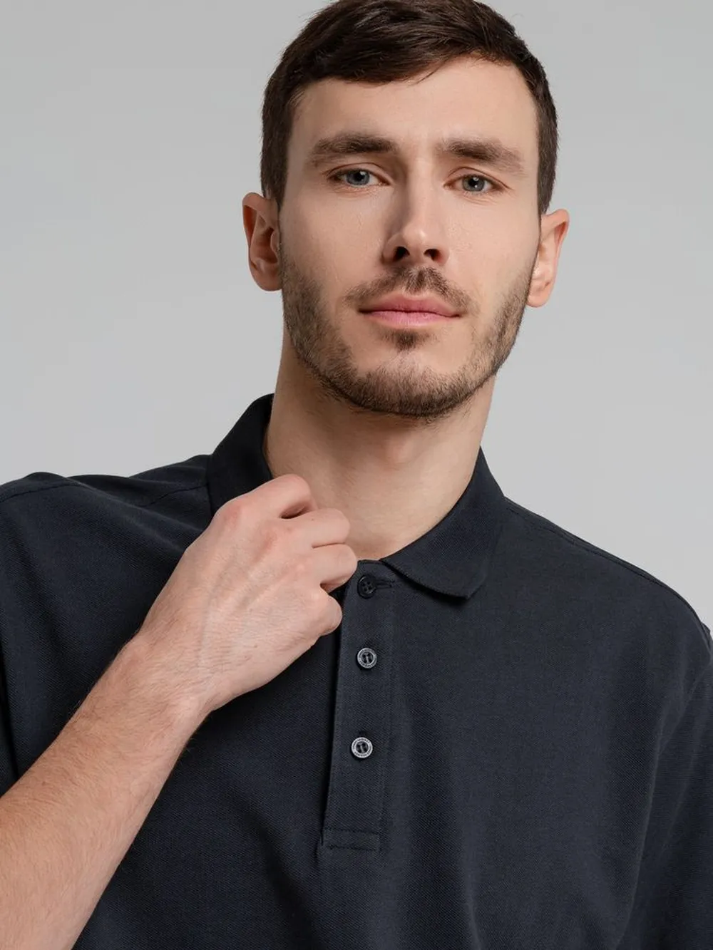 Рубашка поло мужская Neptune темно-синяя, размер S заказать онлайн с вашим дизайном на заказ в Москве и области