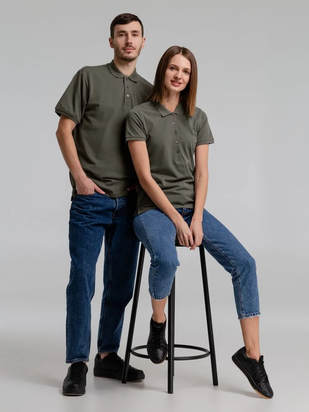 Рубашка поло женская Neptune темно-серая, размер XXL заказать онлайн с вашим дизайном на заказ в Москве и области