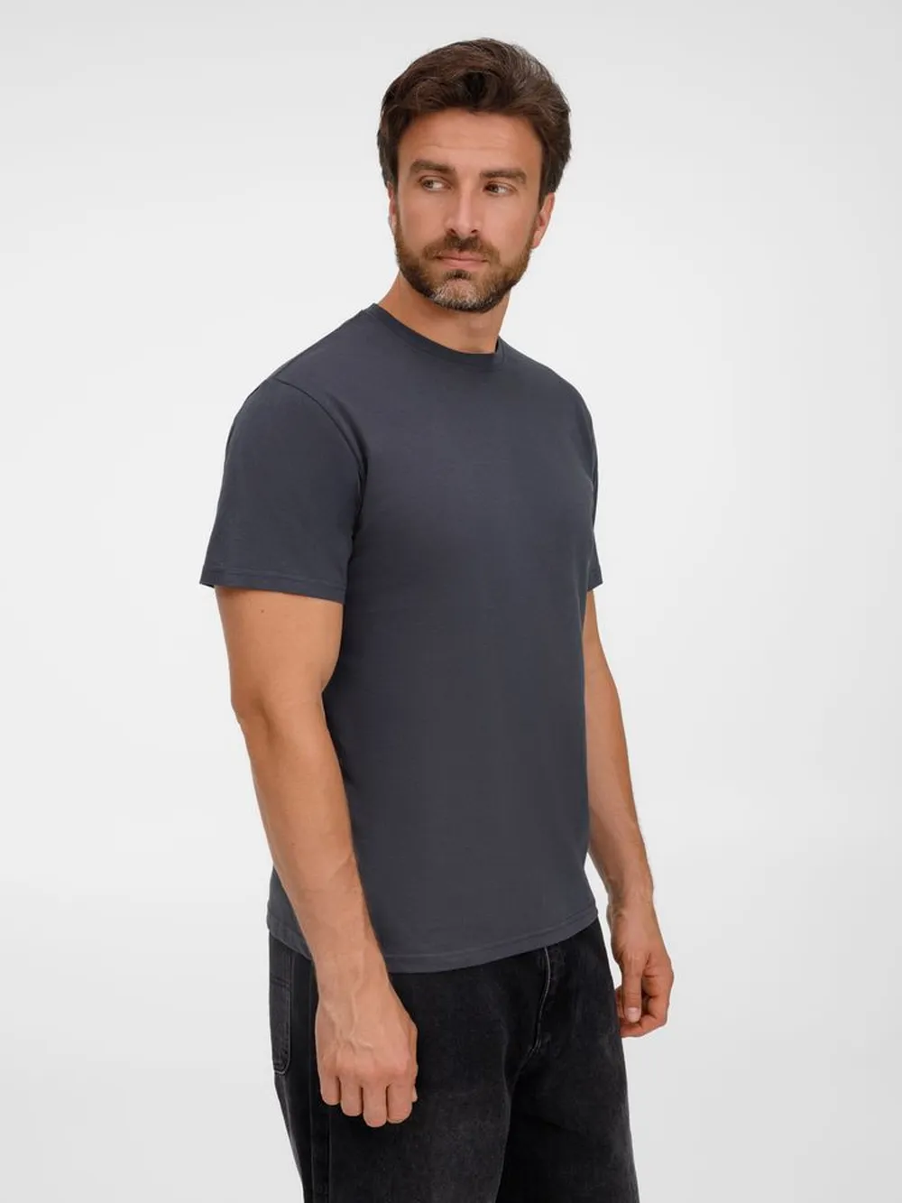 Футболка унисекс T-Bolka 180, темно-серая, размер M заказать онлайн с вашим дизайном на заказ в Москве и области