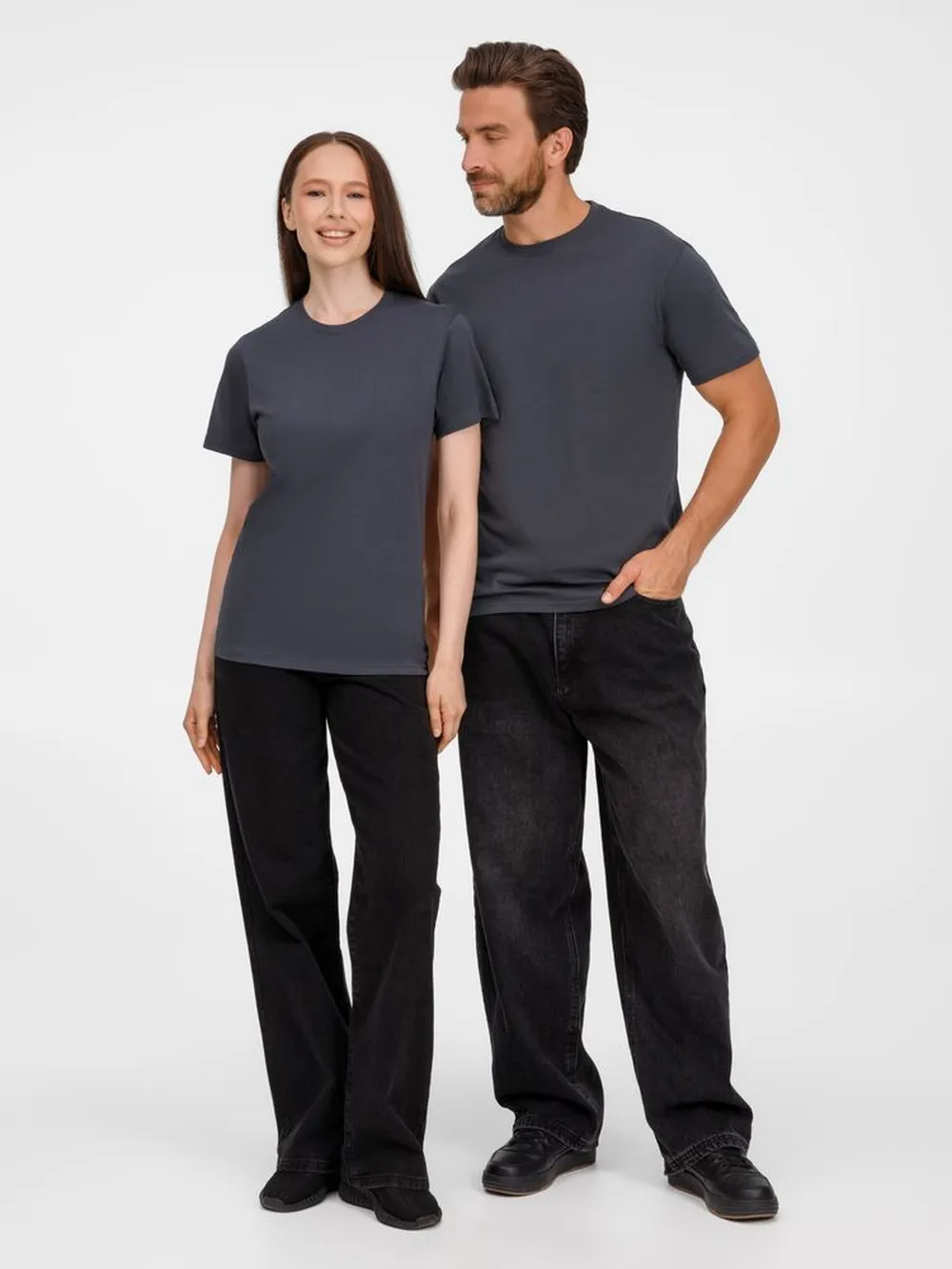 Футболка унисекс T-Bolka 180, темно-серая, размер 3XL заказать онлайн с вашим дизайном на заказ в Москве и области