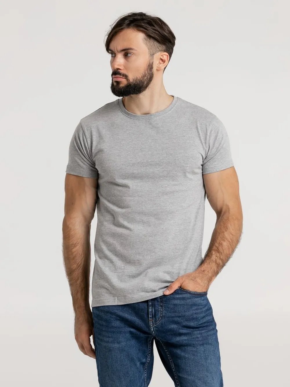 Футболка Firm Wear серый меланж, размер S заказать онлайн с вашим дизайном на заказ в Москве и области