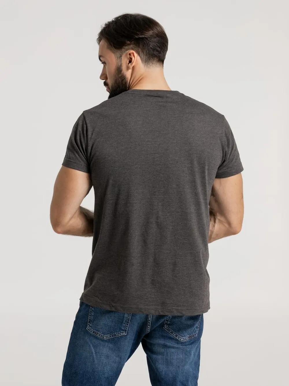 Футболка унисекс Firm Wear, черный меланж заказать онлайн с вашим дизайном на заказ в Москве и области