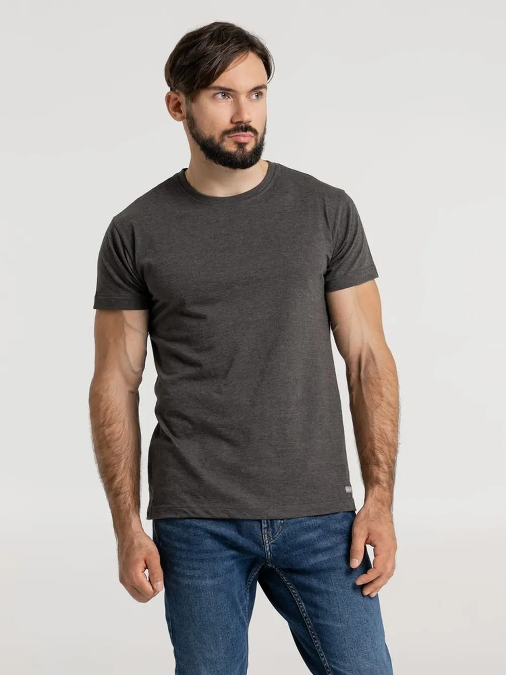 Футболка унисекс Firm Wear, черный меланж заказать онлайн с вашим дизайном на заказ в Москве и области