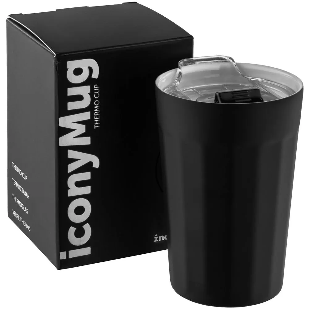 Термостакан iconyMug, черный заказать онлайн с вашим дизайном на заказ в Москве и области