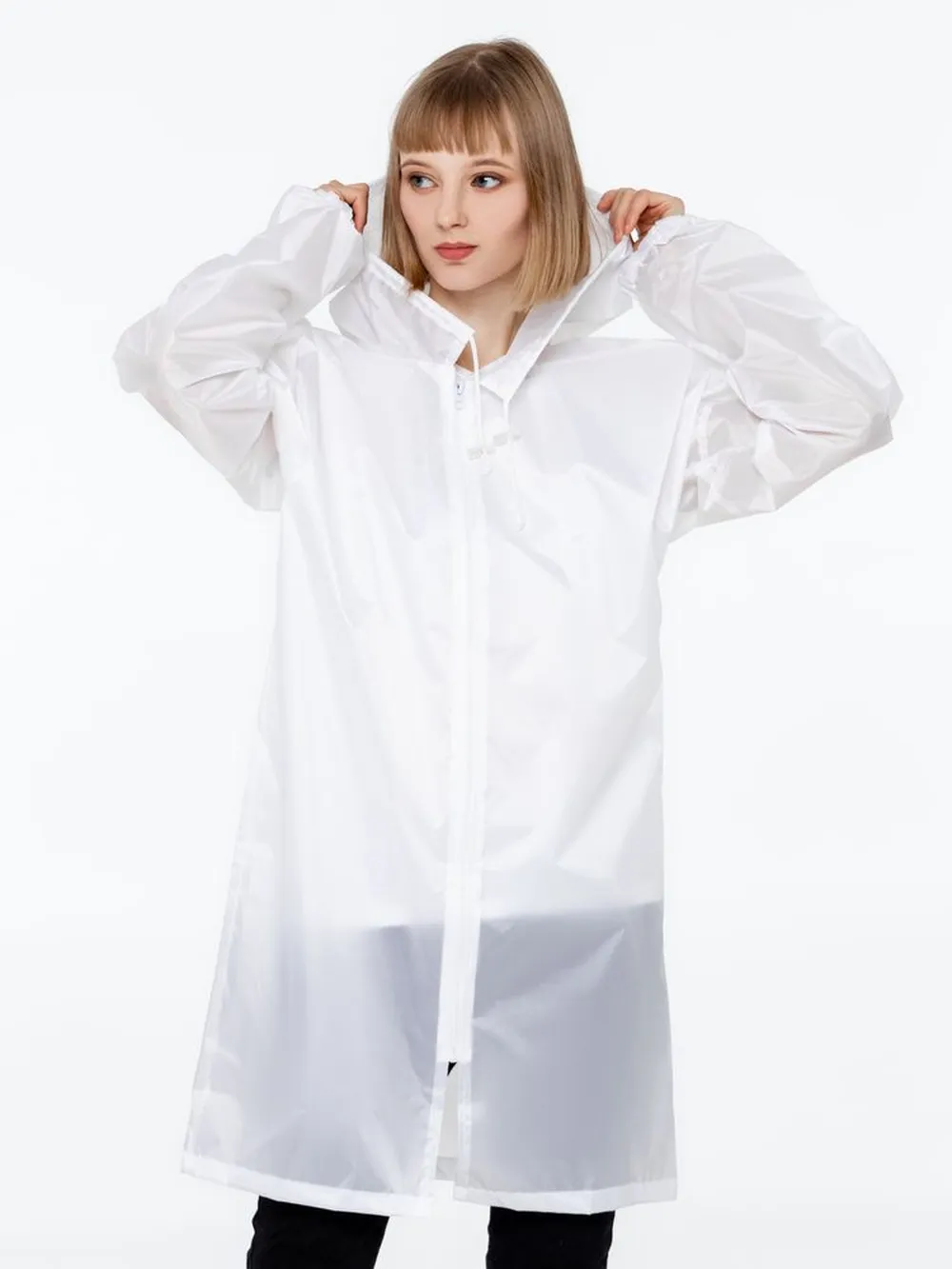 Дождевик Rainman Zip, белый, размер XL заказать онлайн с вашим дизайном на заказ в Москве и области