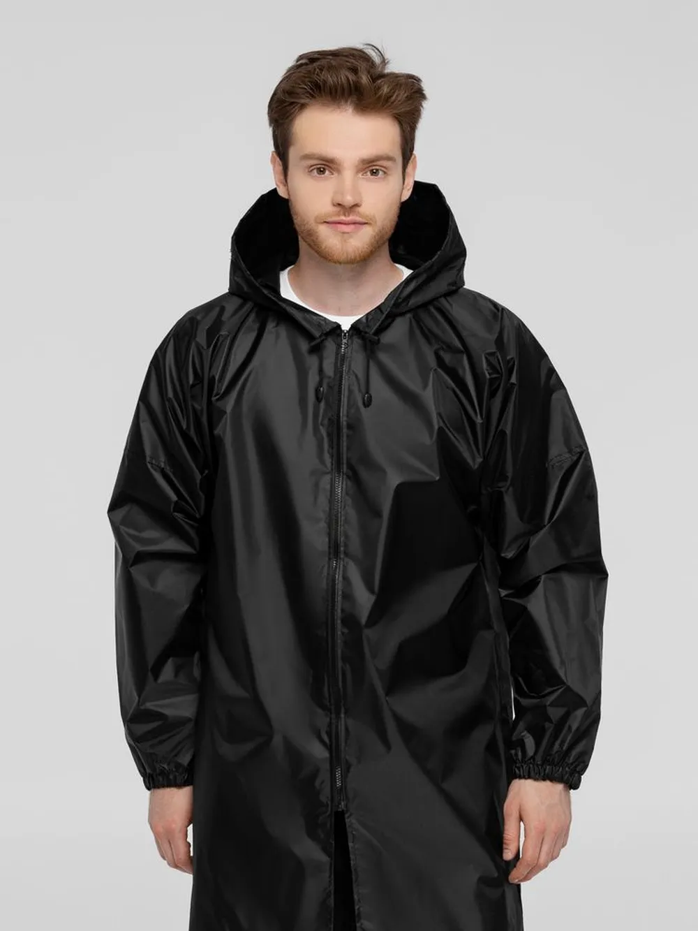 Дождевик Rainman Zip, черный заказать онлайн с вашим дизайном на заказ в Москве и области