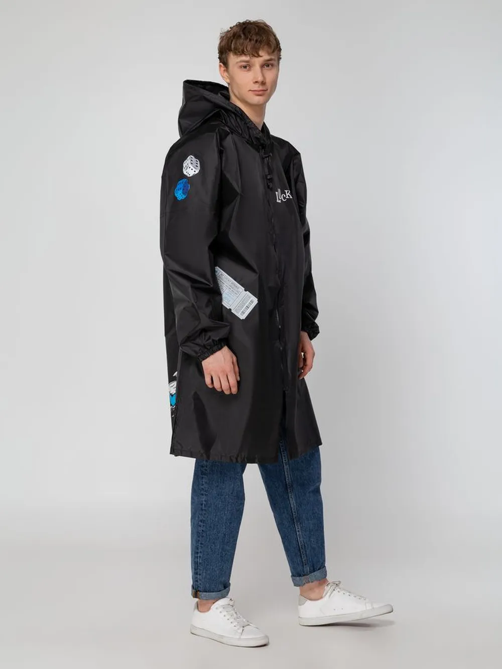 Дождевик Rainman Zip, черный заказать онлайн с вашим дизайном на заказ в Москве и области