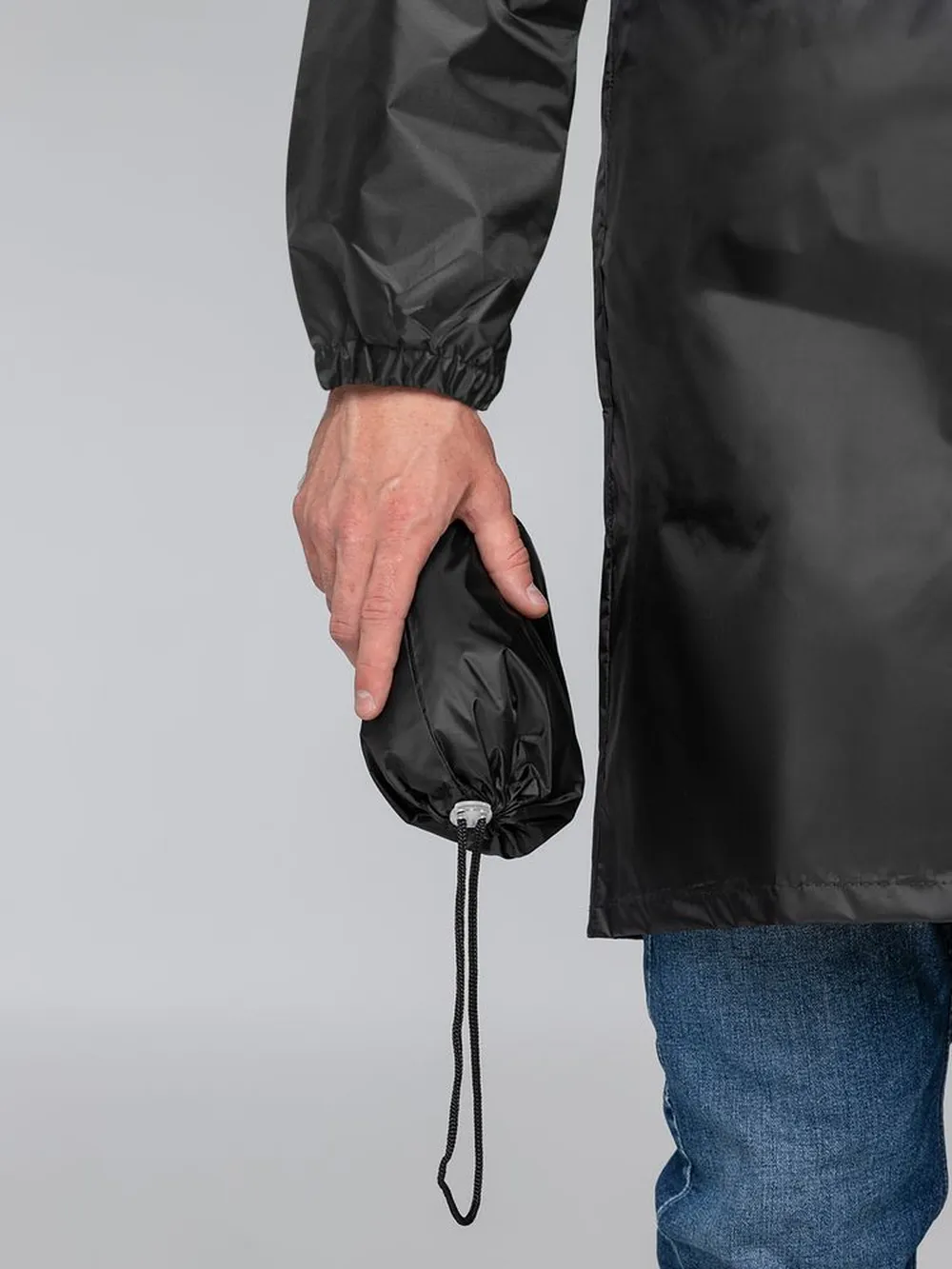 Дождевик Rainman Zip, черный заказать онлайн с вашим дизайном на заказ в Москве и области