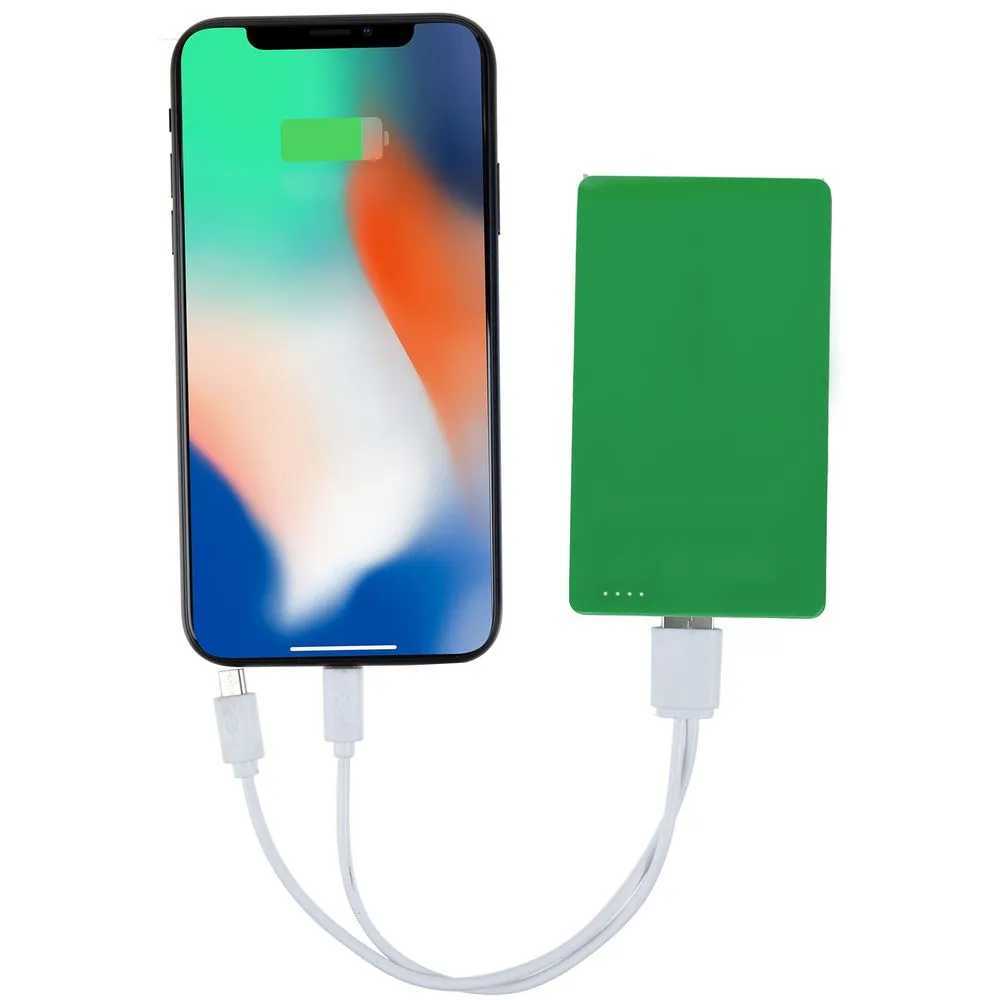 Внешний аккумулятор Easy Trick, 4000 мАч, зеленый заказать онлайн с вашим дизайном на заказ в Москве и области
