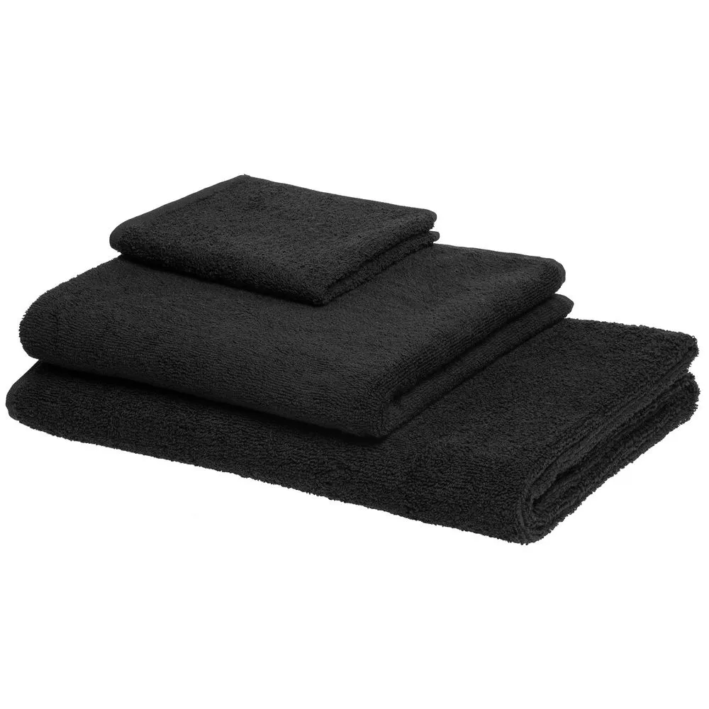 Полотенце отельное For Rooms, большое, черное заказать онлайн с вашим дизайном на заказ в Москве и области