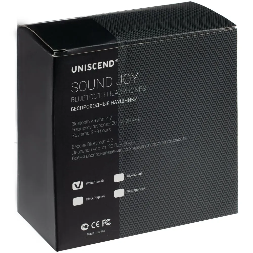Беспроводные наушники Uniscend Sound Joy, черные заказать онлайн с вашим дизайном на заказ в Москве и области